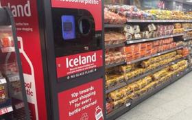 Plastic bottles vouchers in a Belfast supermarket